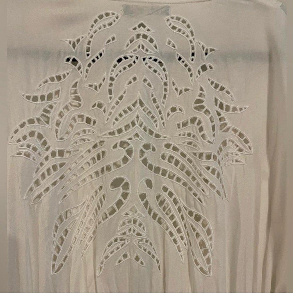 Women Large Swimsuit Coverup White - Picture 5 of 9